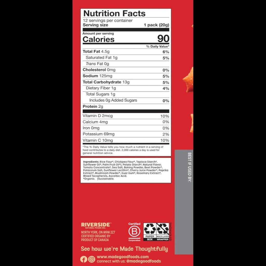 Organic Pizza Star Puffed Crackers (12 CT)