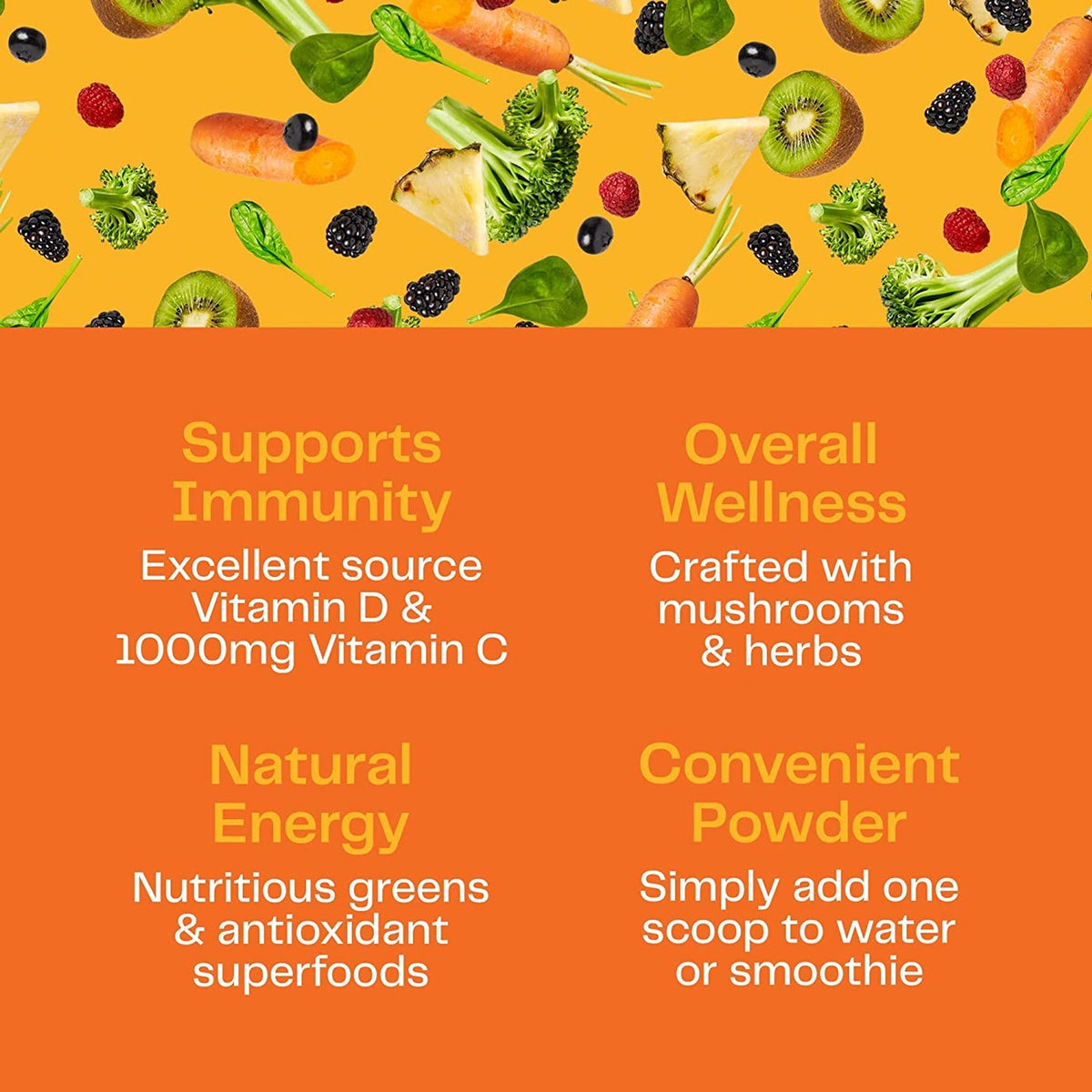 Tangerine Immunity Green Superfood Powder