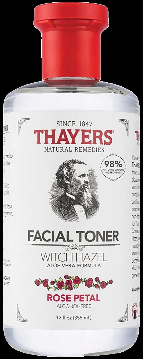 Witch Hazel Facial Toner With Aloe Vera Formula Alcohol-Free Rose Petal