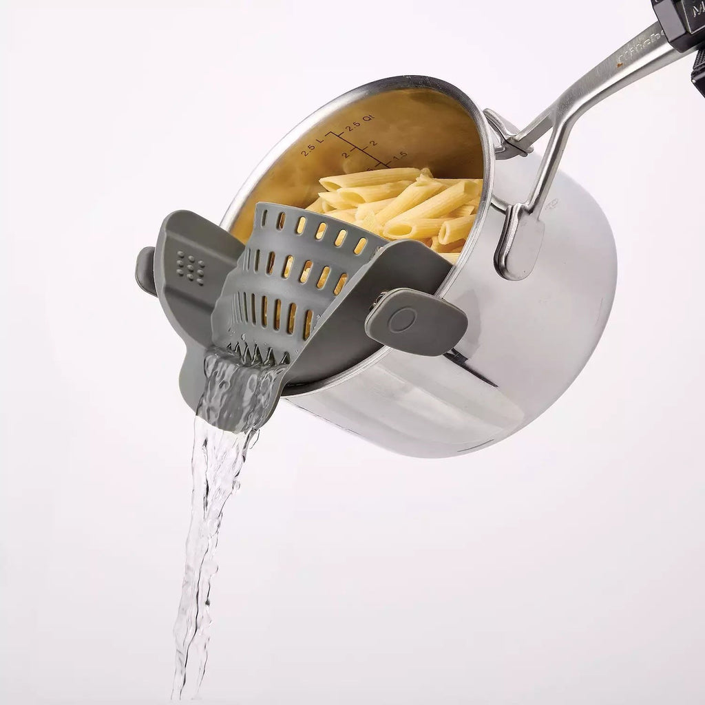 Clip On Pot Strainer Grey