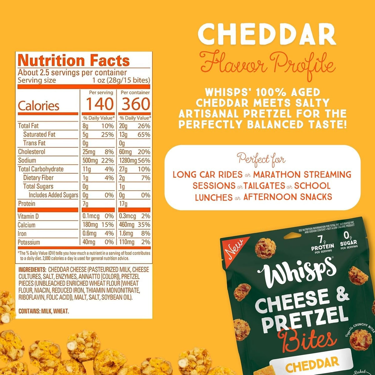 Cheddar Cheese & Pretzel Bites 4.5 oz