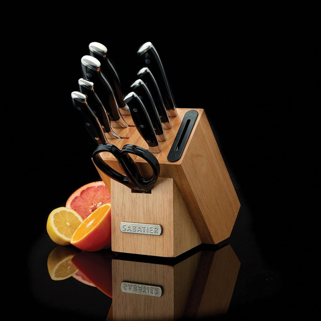 Triple Rivet Rubberwood Block Knife Set - 16 Pieces
