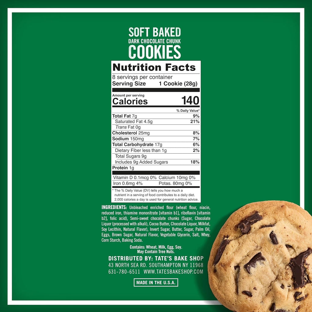 Soft Baked Dark Chocolate Chunk Cookies