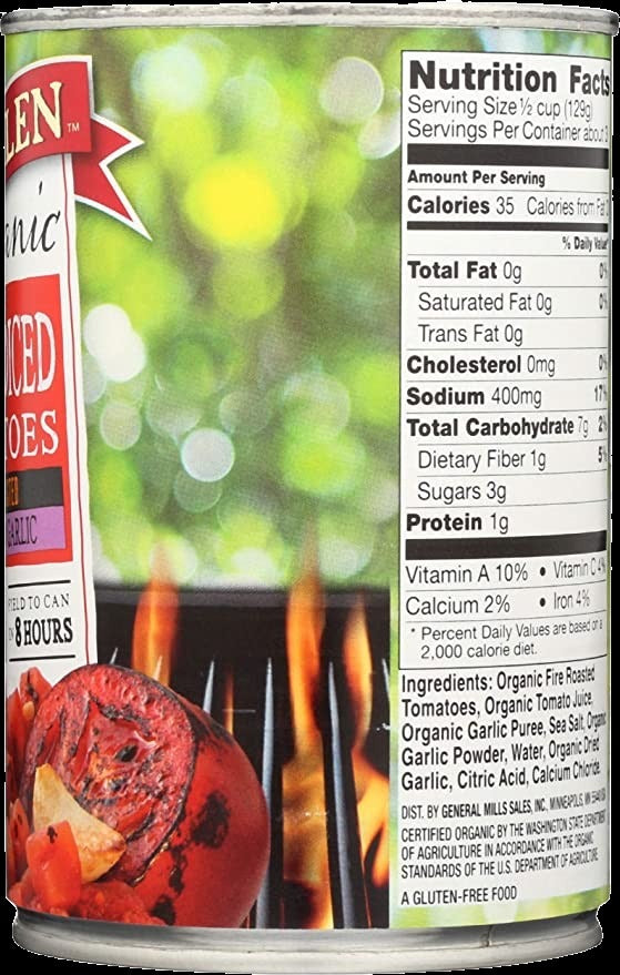 Organic Petit Fire Roasted Garlic Diced Tomatoes