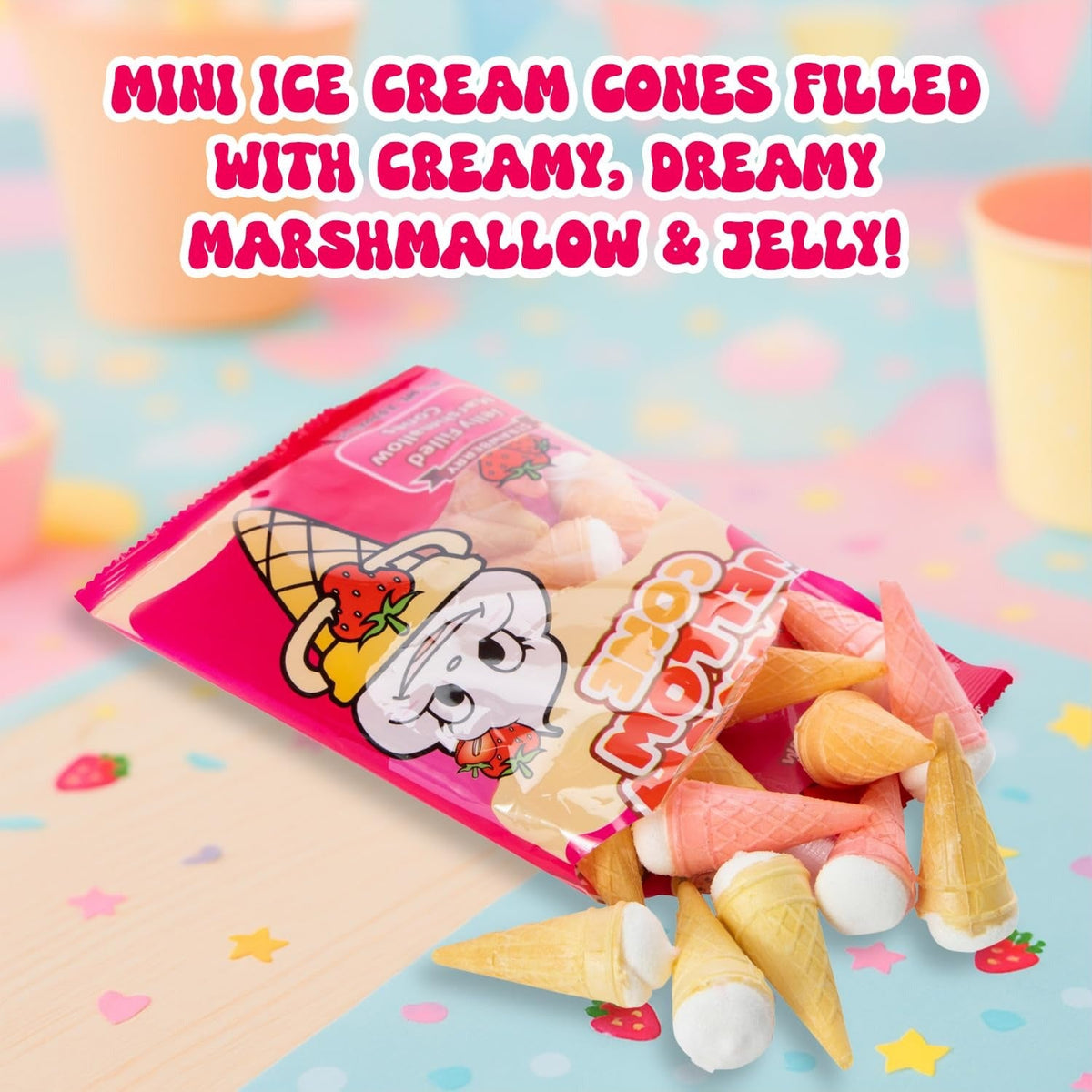 Marsh Jellow Cone - Strawberry