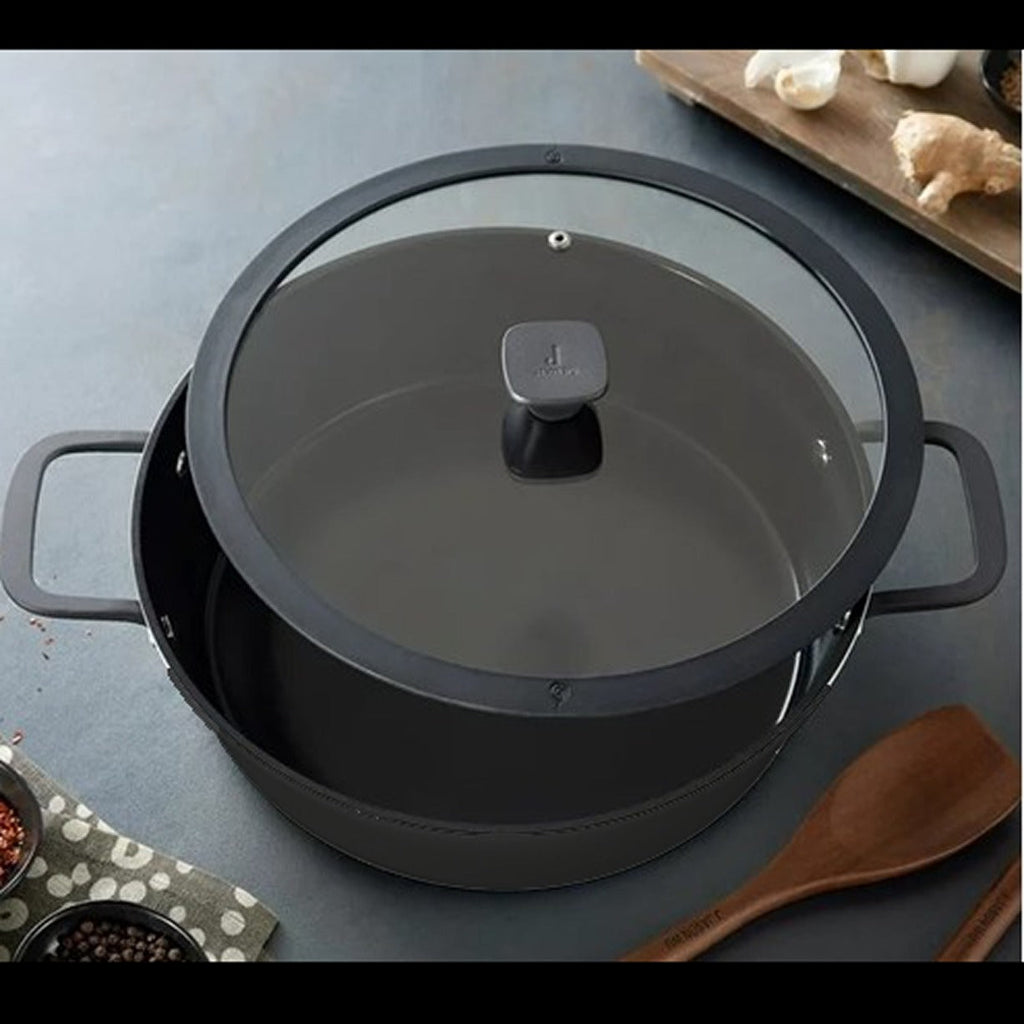 12" Cast Aluminum 5-Layer Nonstick Everything Pan - Black