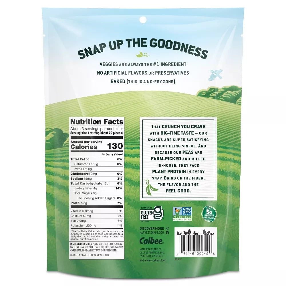 Lightly Salted Green Pea Snack Crisps