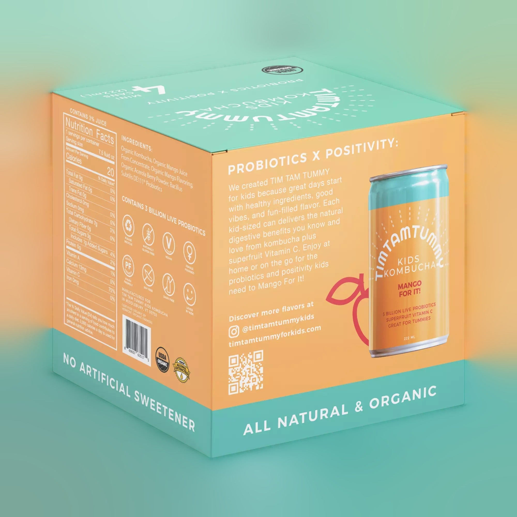 Kids Mango Kombucha (4 CT)