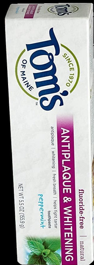 Antiplaque and Whitening Peppermint Natural Toothpaste