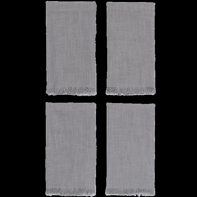 Slub Organic Cotton Napkins: Grey (4 Set)
