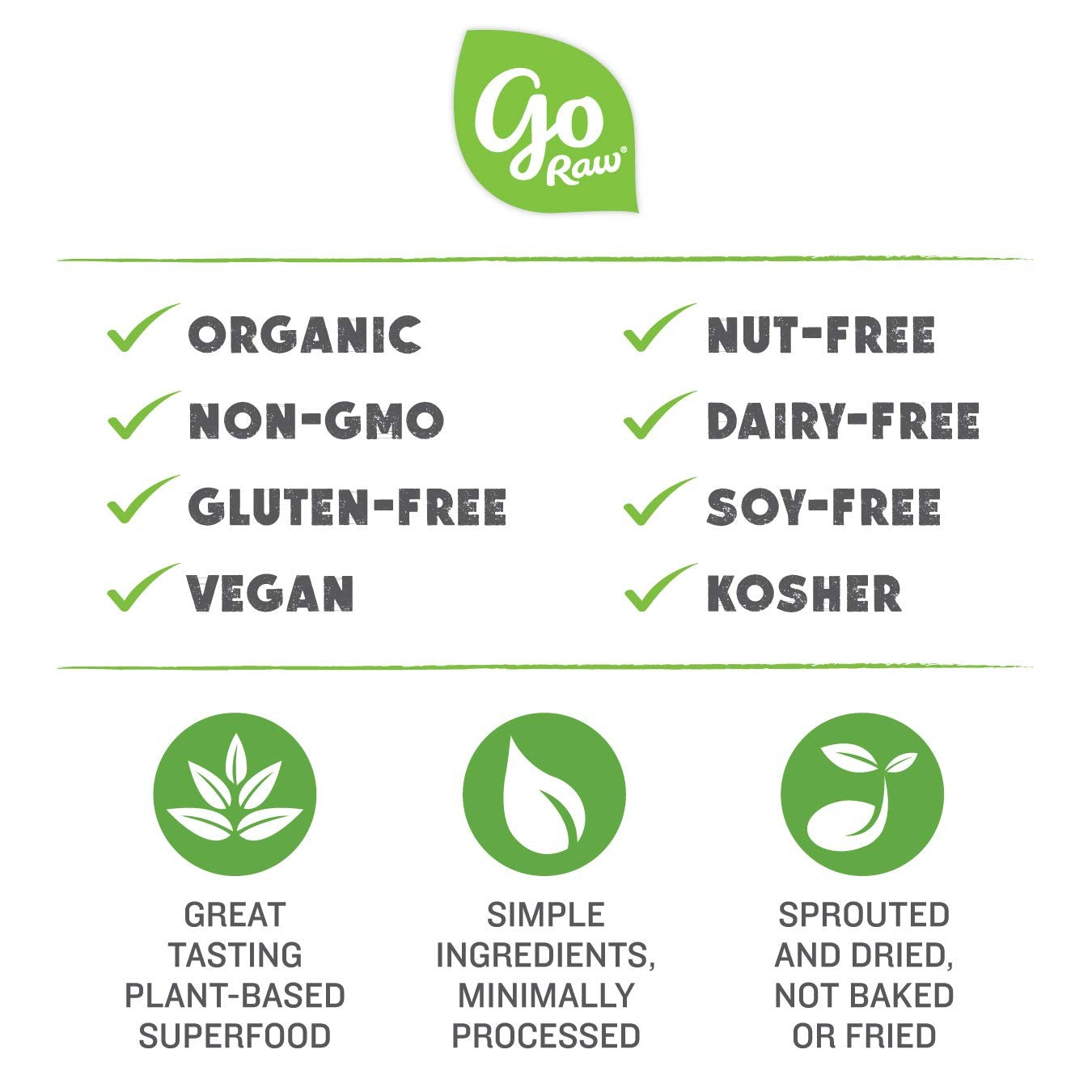 Organic Spirulina Sesame Sprouted Bar (25 Pack)