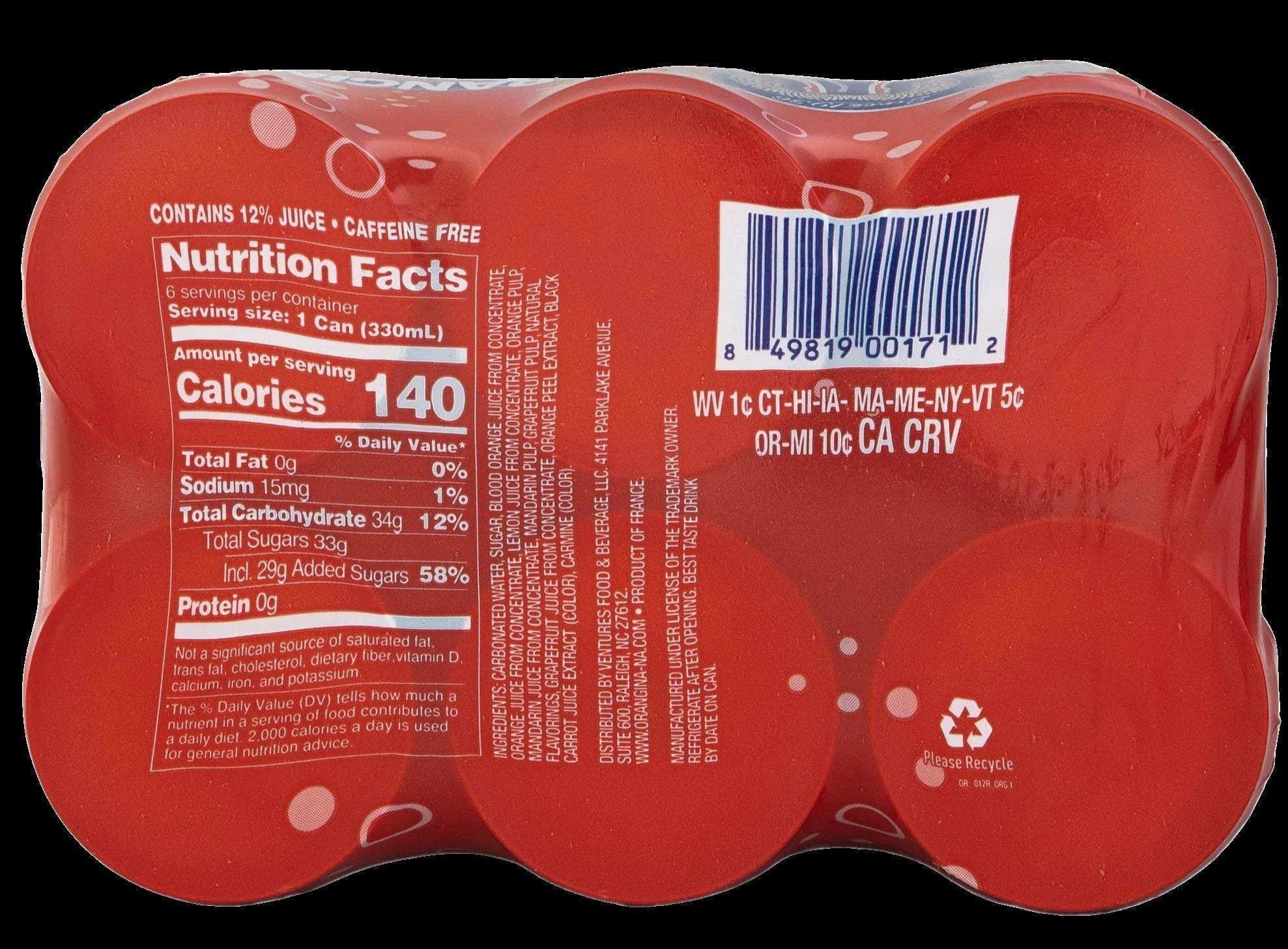 Blood Orange Sparkling Juice (6 Pack)