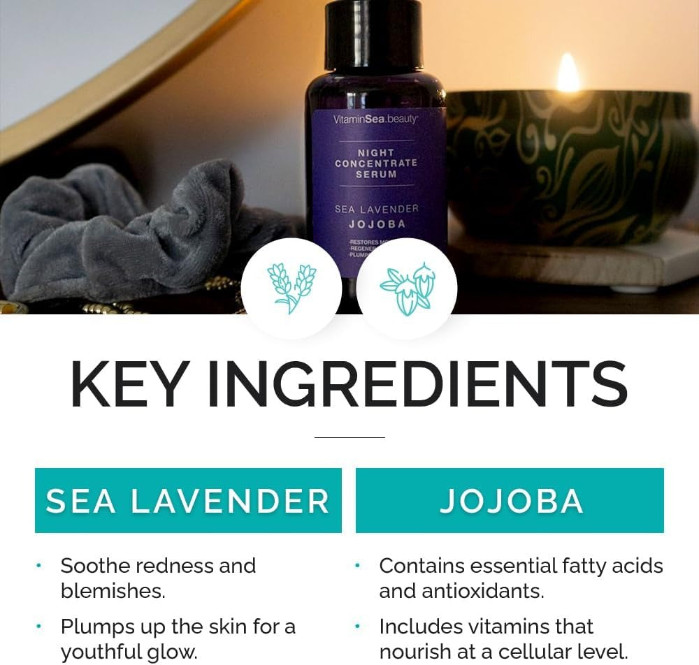 Night Concentrate Facial & Neck Plumping Serum - Sea Lavender