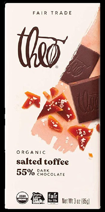 Dark Chocolate Salted Toffee Bar