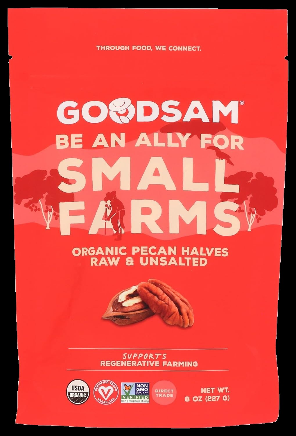 Organic Raw Pecan Halves, Unsalted