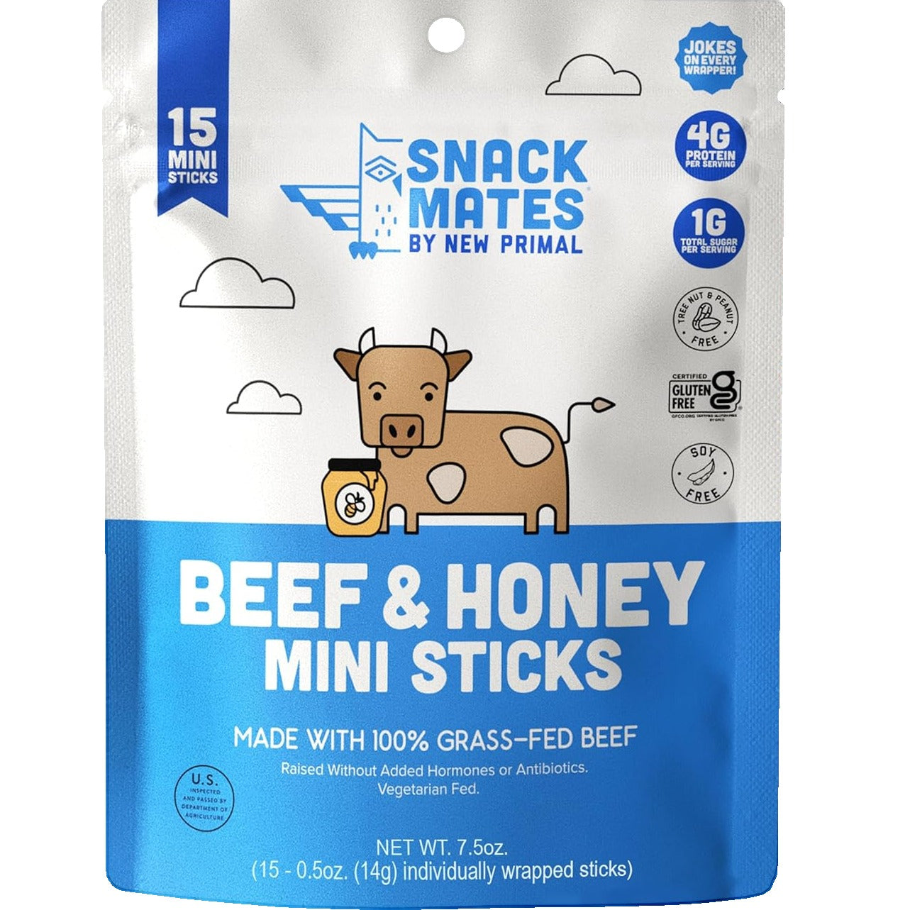 Snack Mates Beef & Honey Mini Sticks (15 CT)