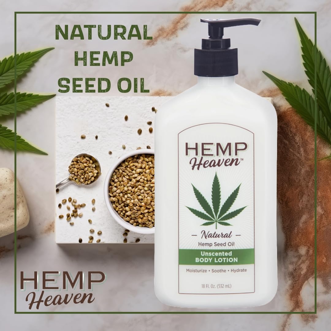 Natural Hemp Seed Oil Unscented Body Lotion