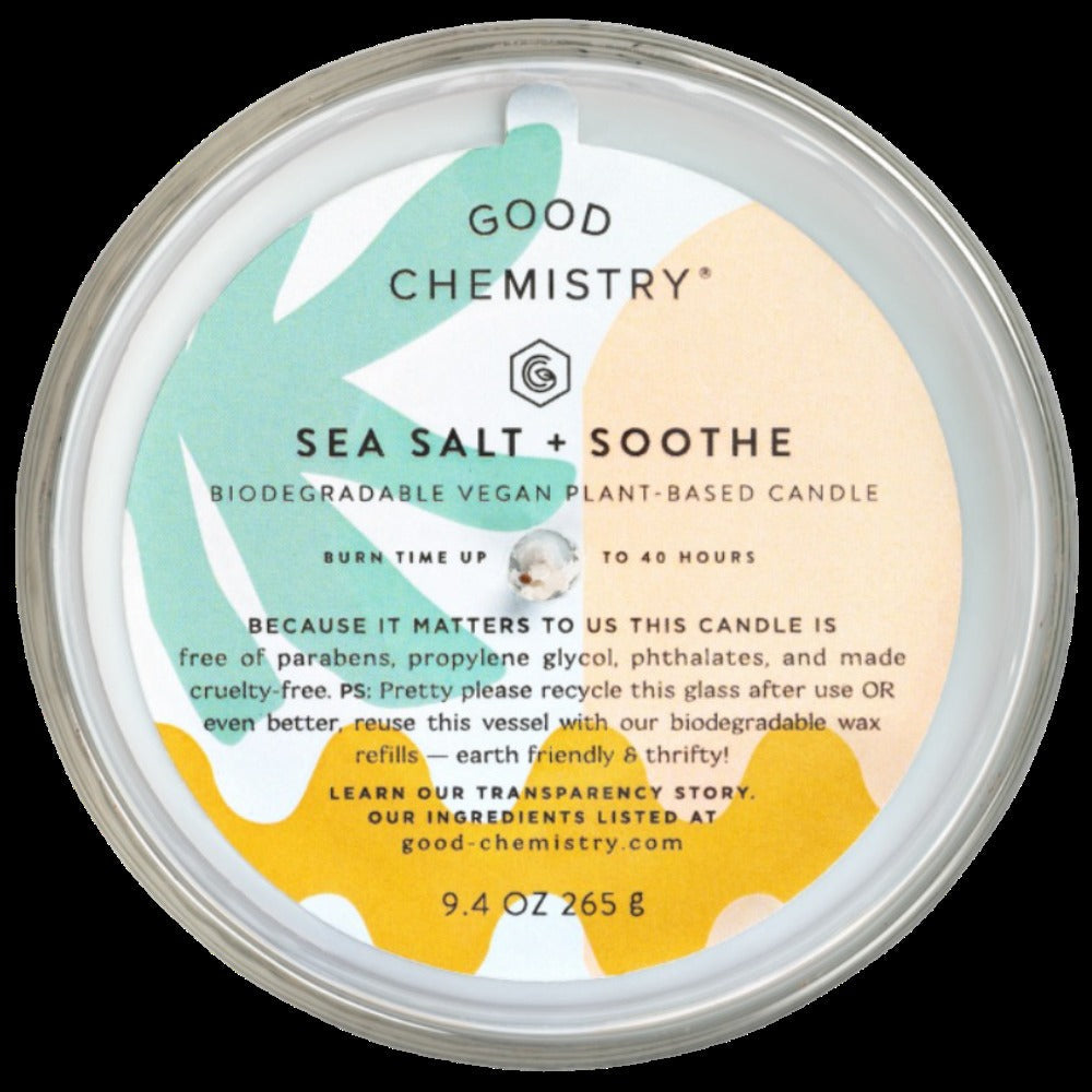 Bistro Glass Candle - Sea Salt + Soothe