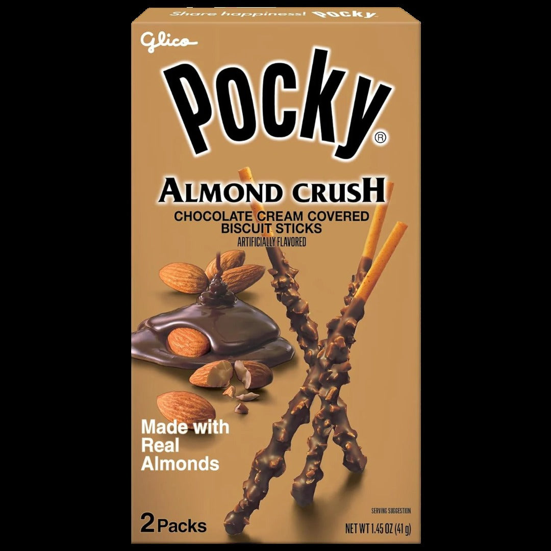 Pocky Almond Crush Chocolate Cream Covered Biscuit Sticks (10 CT)