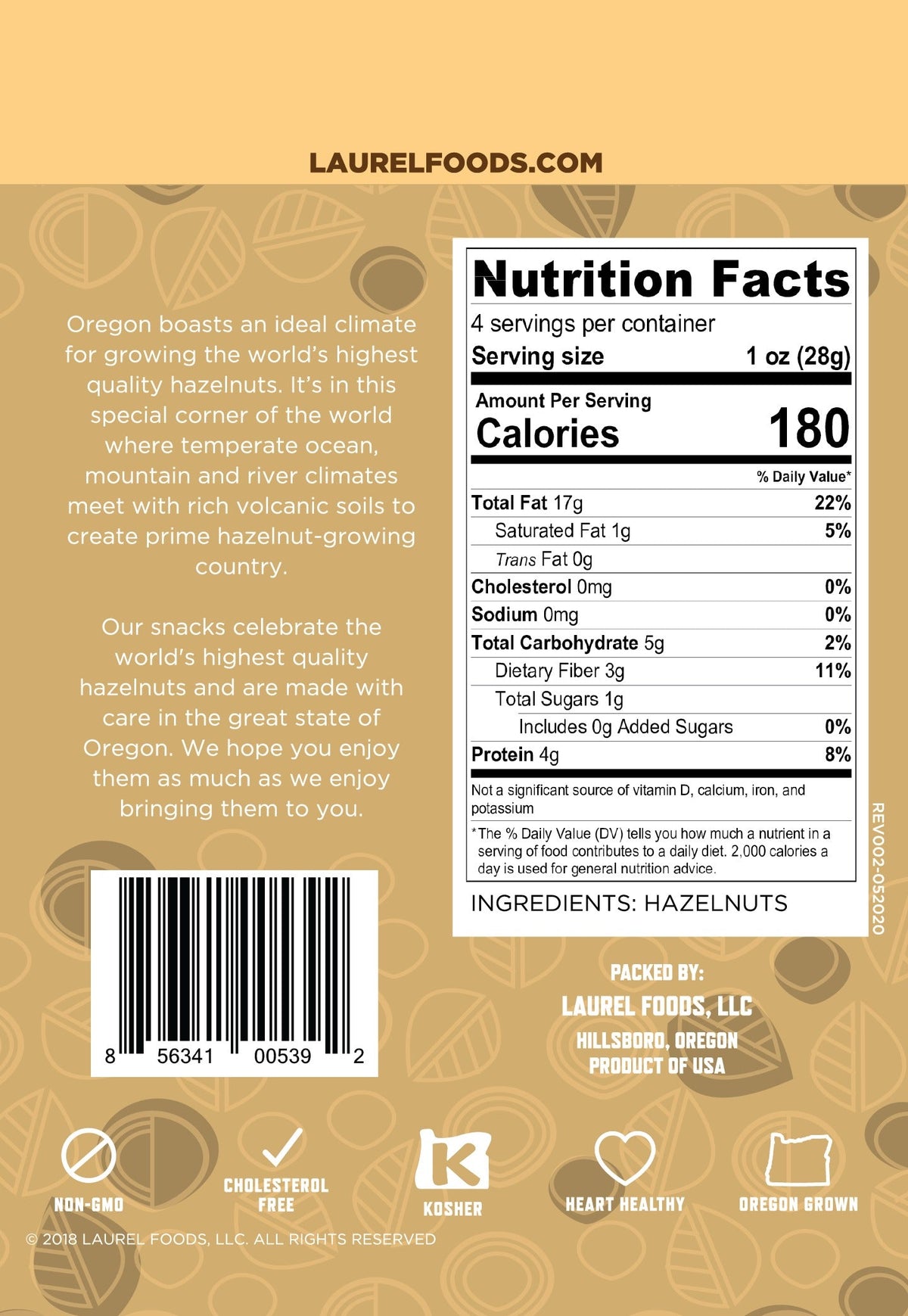 Natural Oregon Hazelnuts