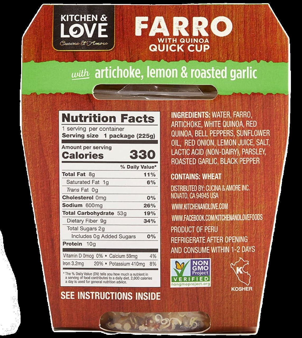 Farro With Quinoa, Artichoke, Lemon And Roasted Garlic