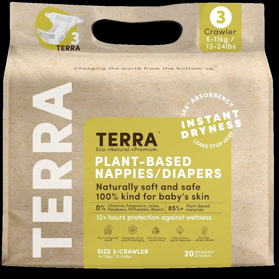 Plant Based Crawler Diaper Size 3, 20CT