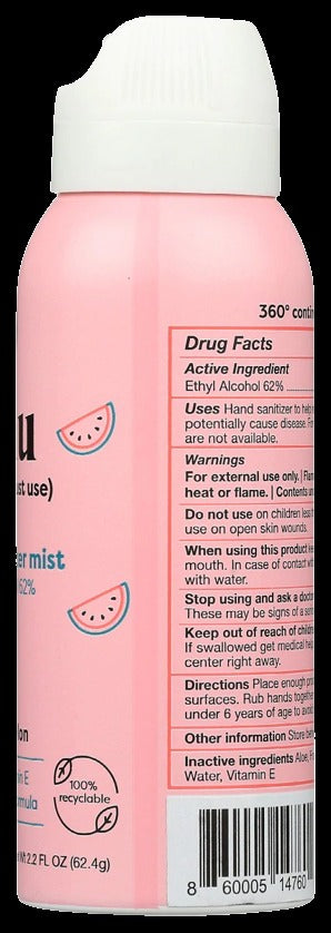 Watermelon Hand Sanitizer Mist