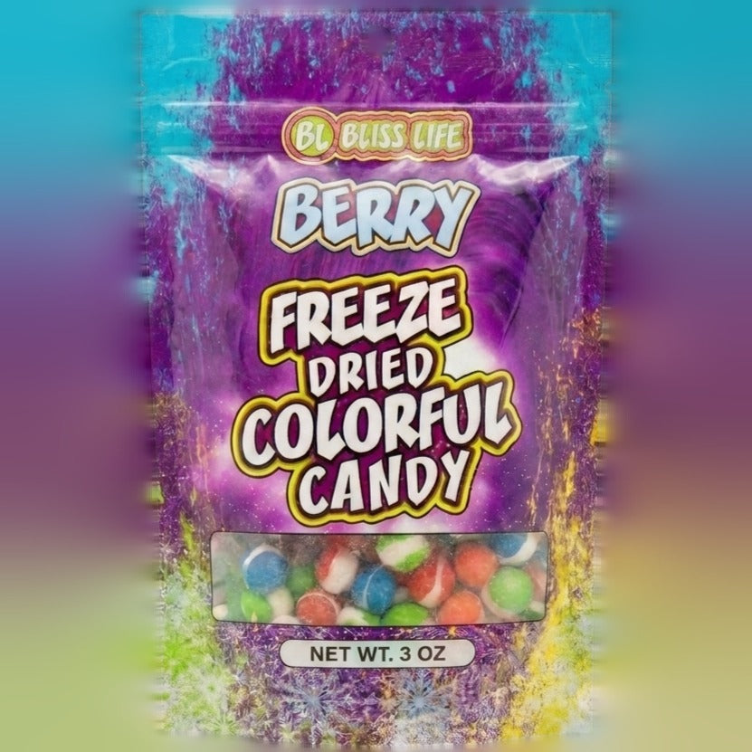 Freeze-Dried Colorful Rainbow Candy - Berry