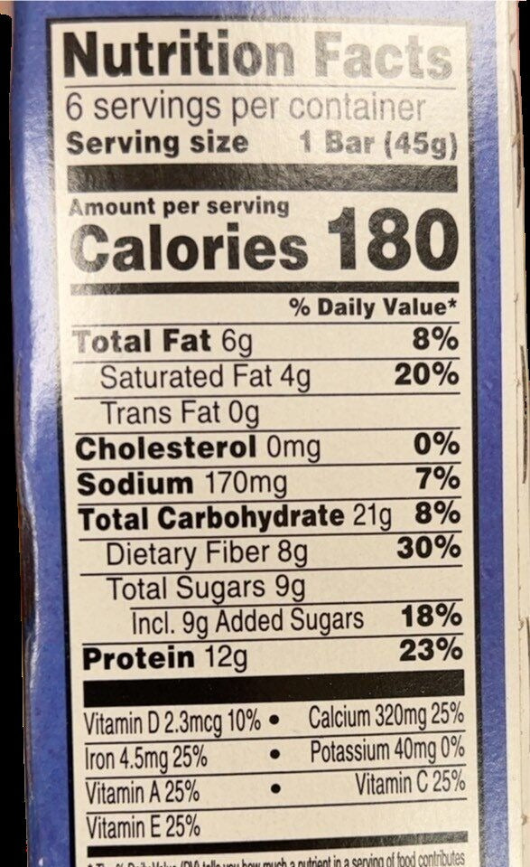Blueberry Protein Meal Bars