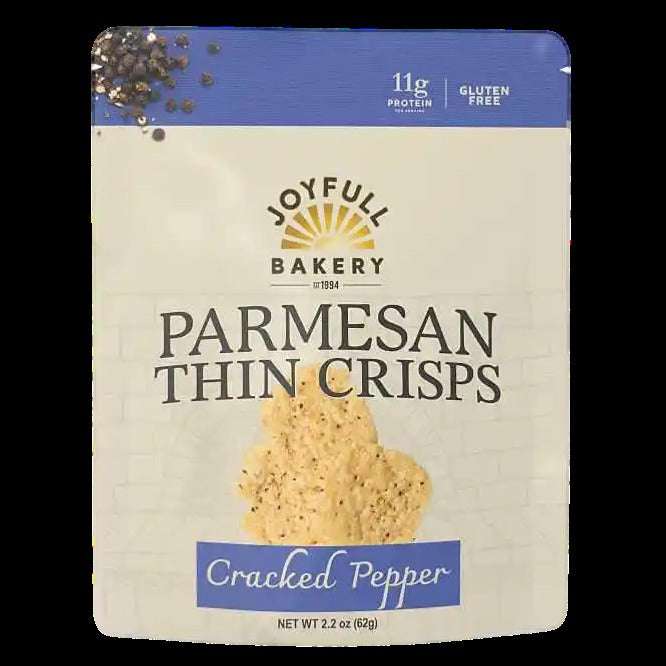 Thin Cracked Pepper Parmesan Crisps