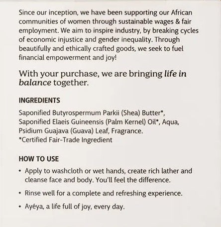 Traditional African Black Soap Bar - Joy