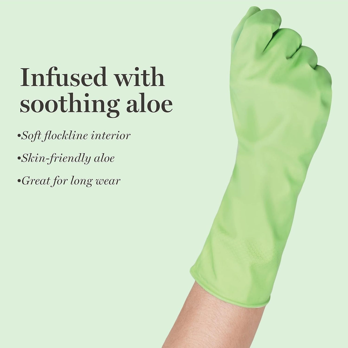 Latex Household Cleaning Gloves With Aloe - S/M