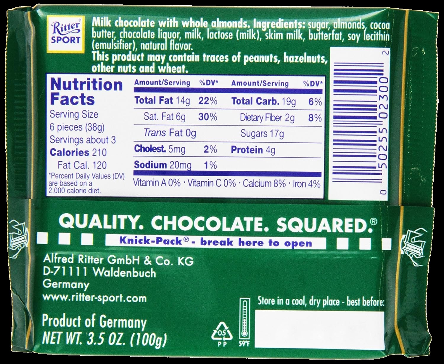 Milk Chocolate with Whole Almonds