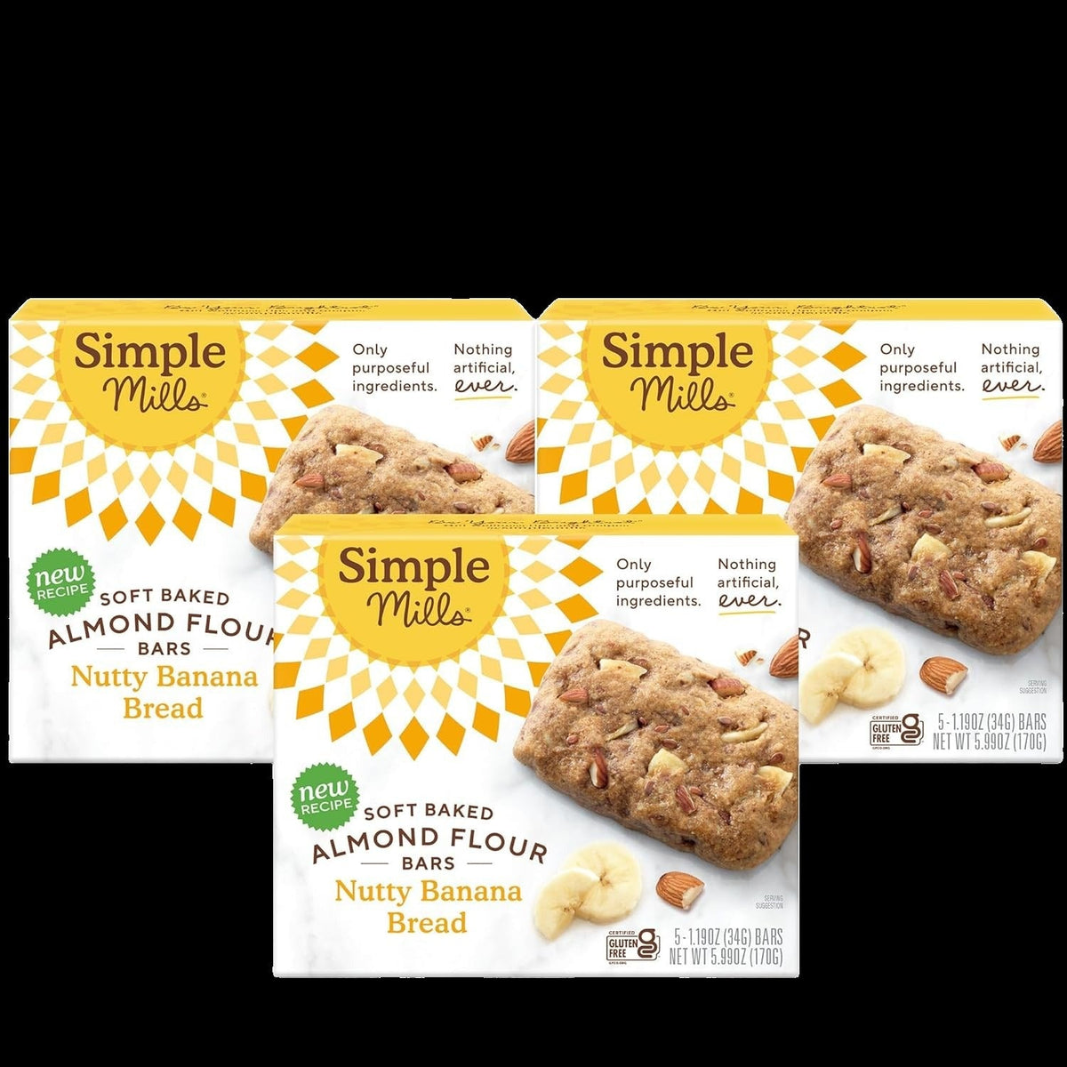 Nutty Banana Bread Soft Baked Bars (3 Pack)