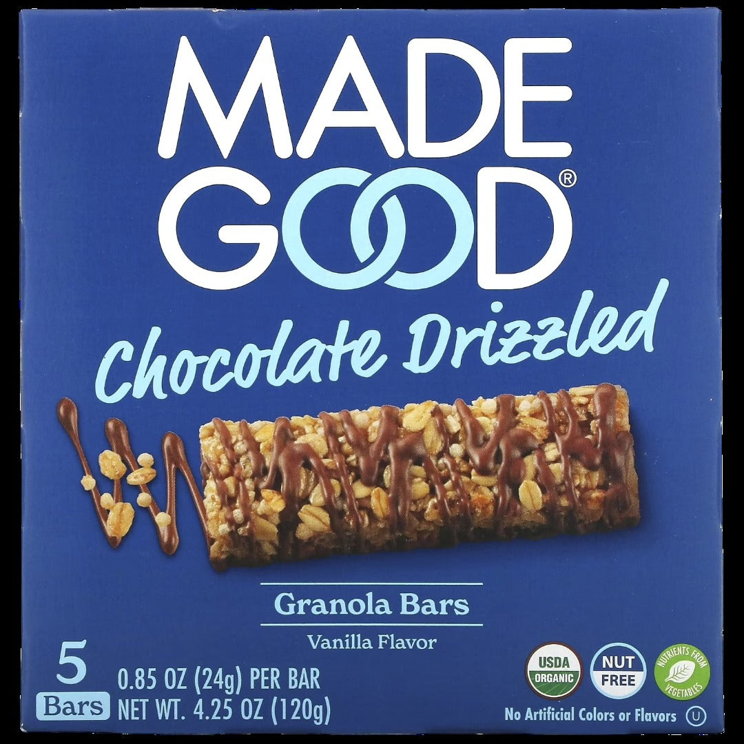 Chocolate Drizzled Vanilla Granola Bars (5 CT)