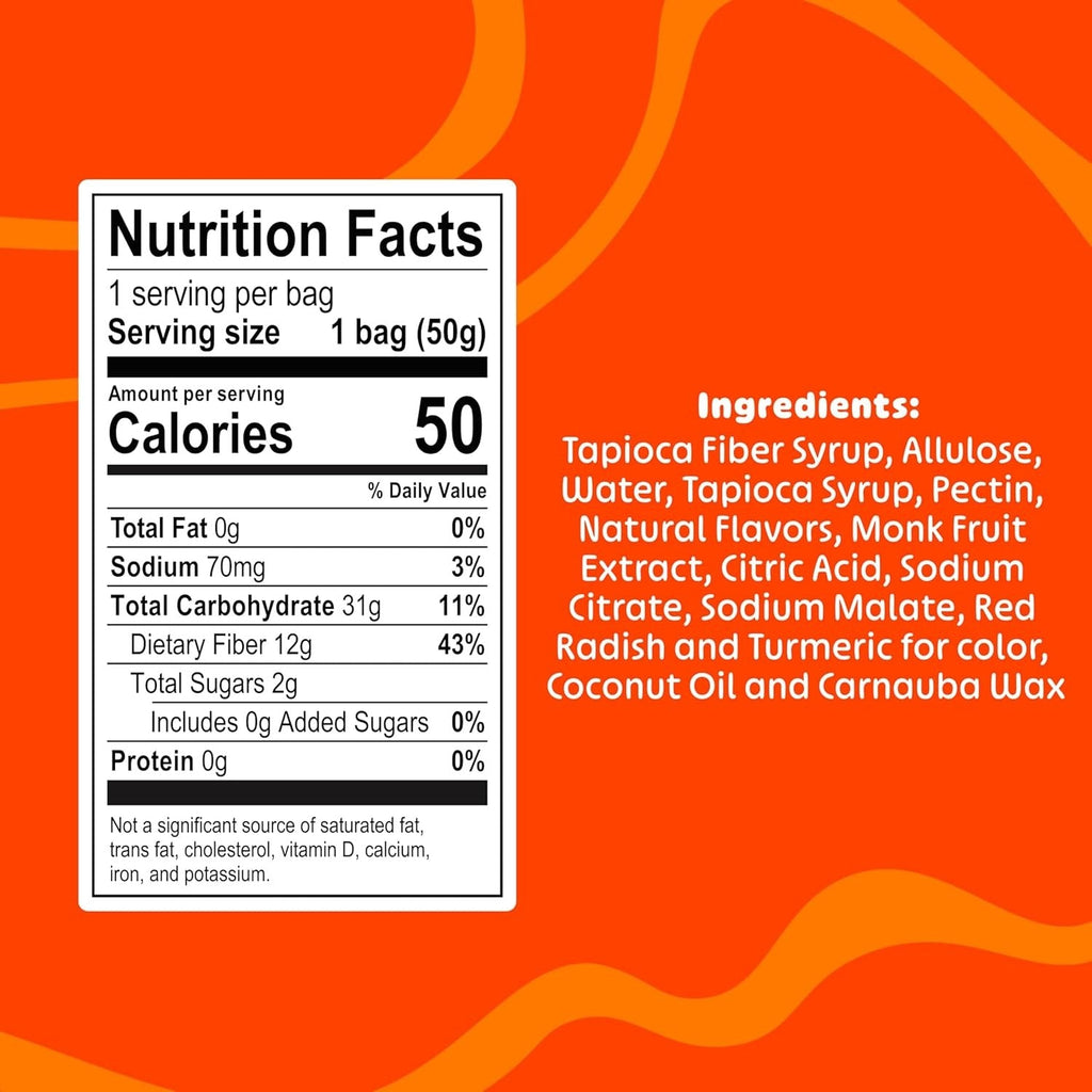 Orange Peach Gummy Candy (6 Pack)