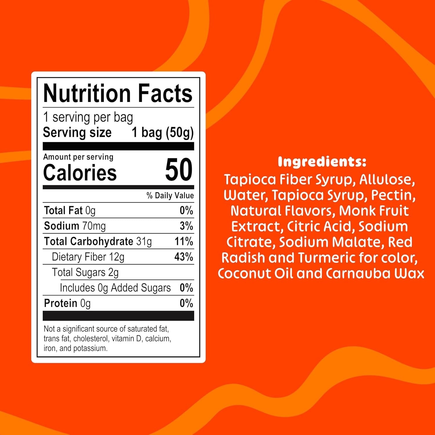 Orange Peach Gummy Candy (6 Pack)