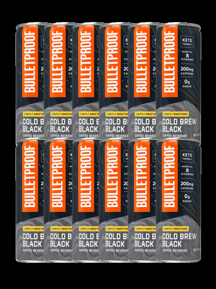 Lightly Sweetened Cold Brew Black Coffee (12 Pack Case)