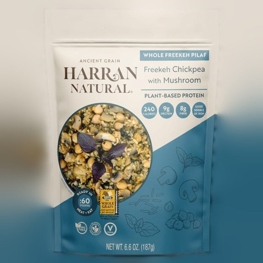 Whole Freekeh Pilaf – Chickpea Mushroom with Red Basil (8 Pack)