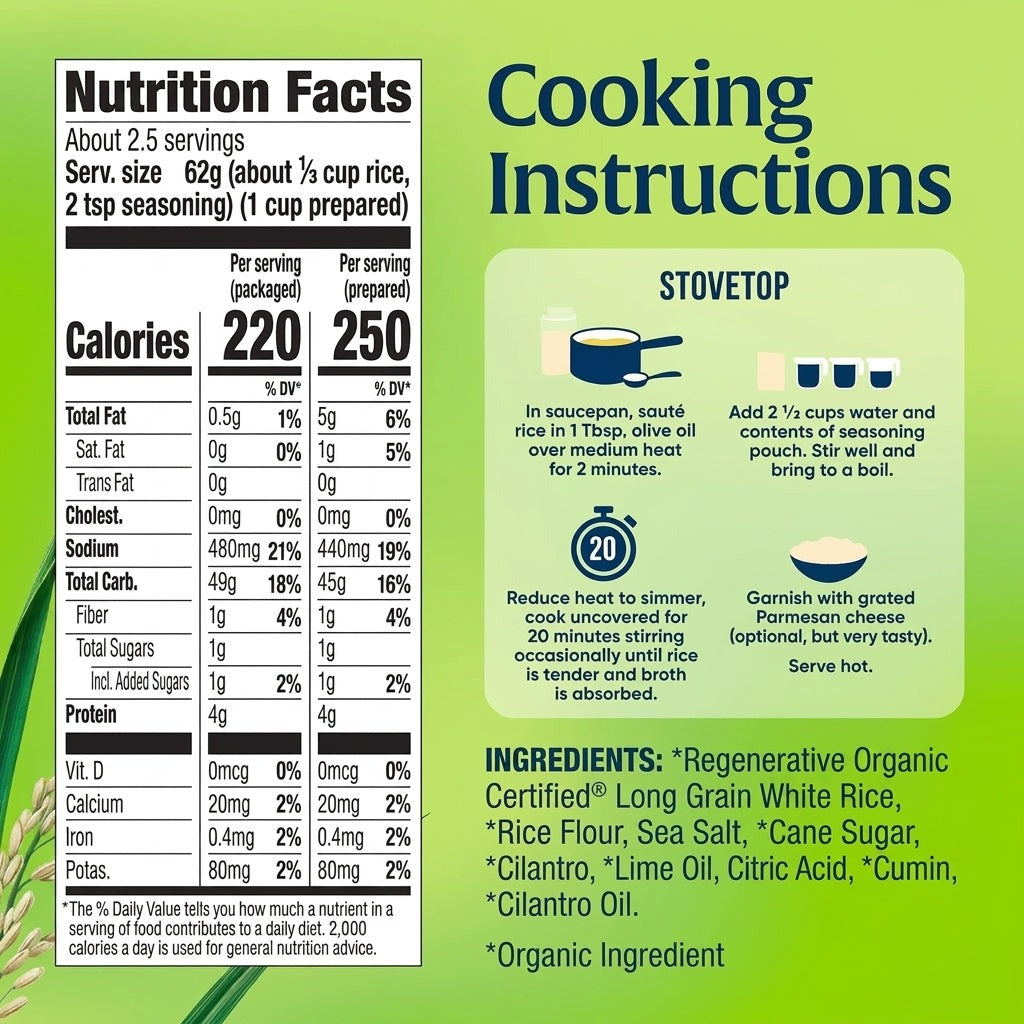 Organic Cilantro Lime Rice Pilaf