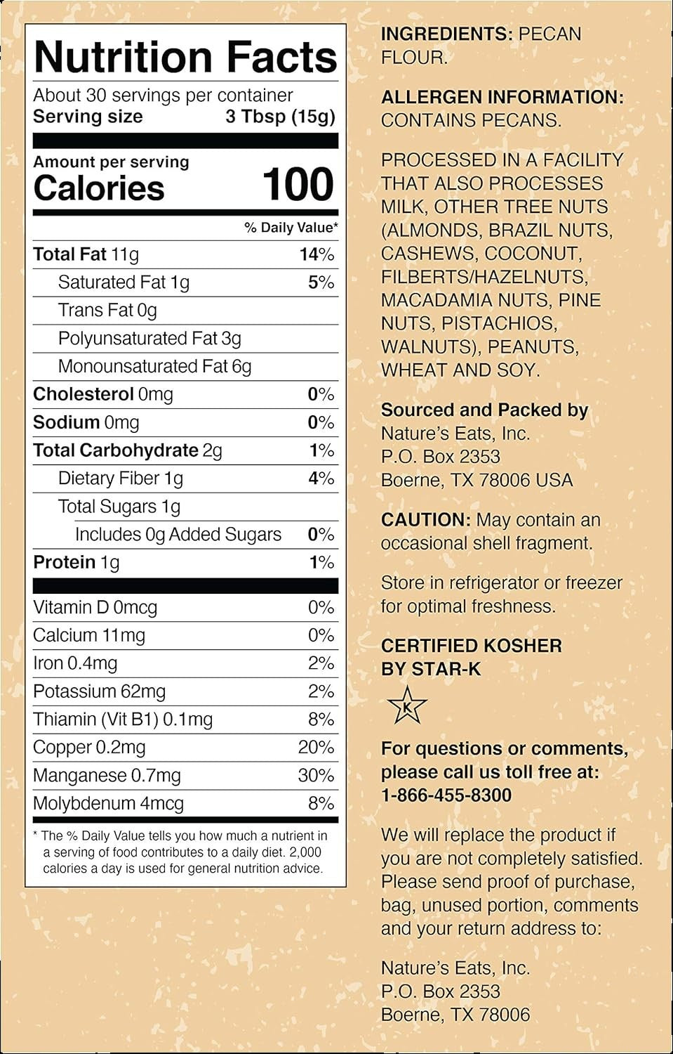 Finely Ground Pecan Flour