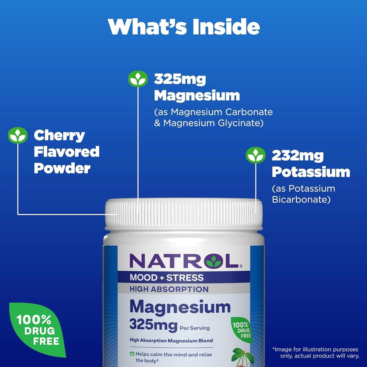 Magnesium 325 mg Cherry-Flavored Powder