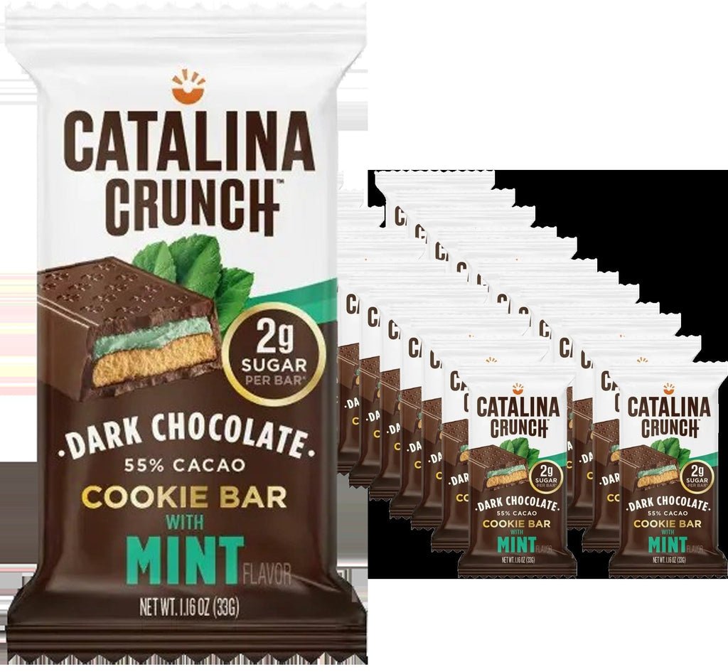 Dark Chocolate Cookie Bar with Mint Flavor (24 Pack)