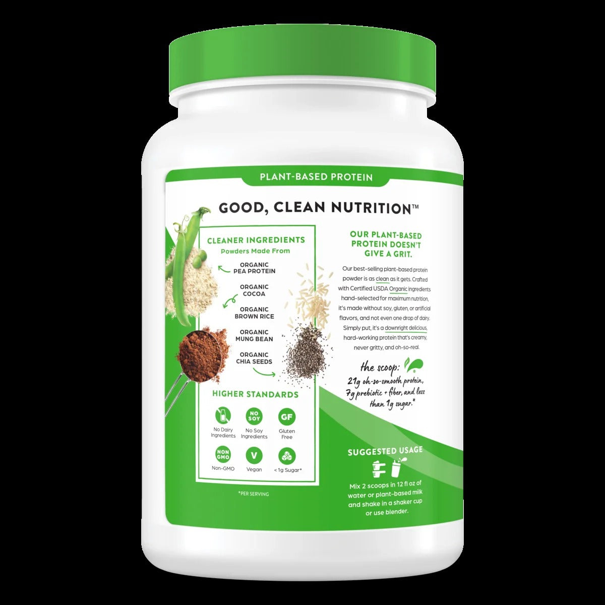 Organic Protein Plant-Based Powder - Creamy Chocolate Fudge