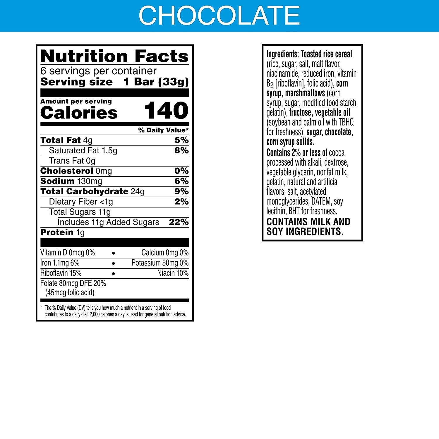 Chocolate Homestyle Marshmallow Crispy Treats (12 ct)