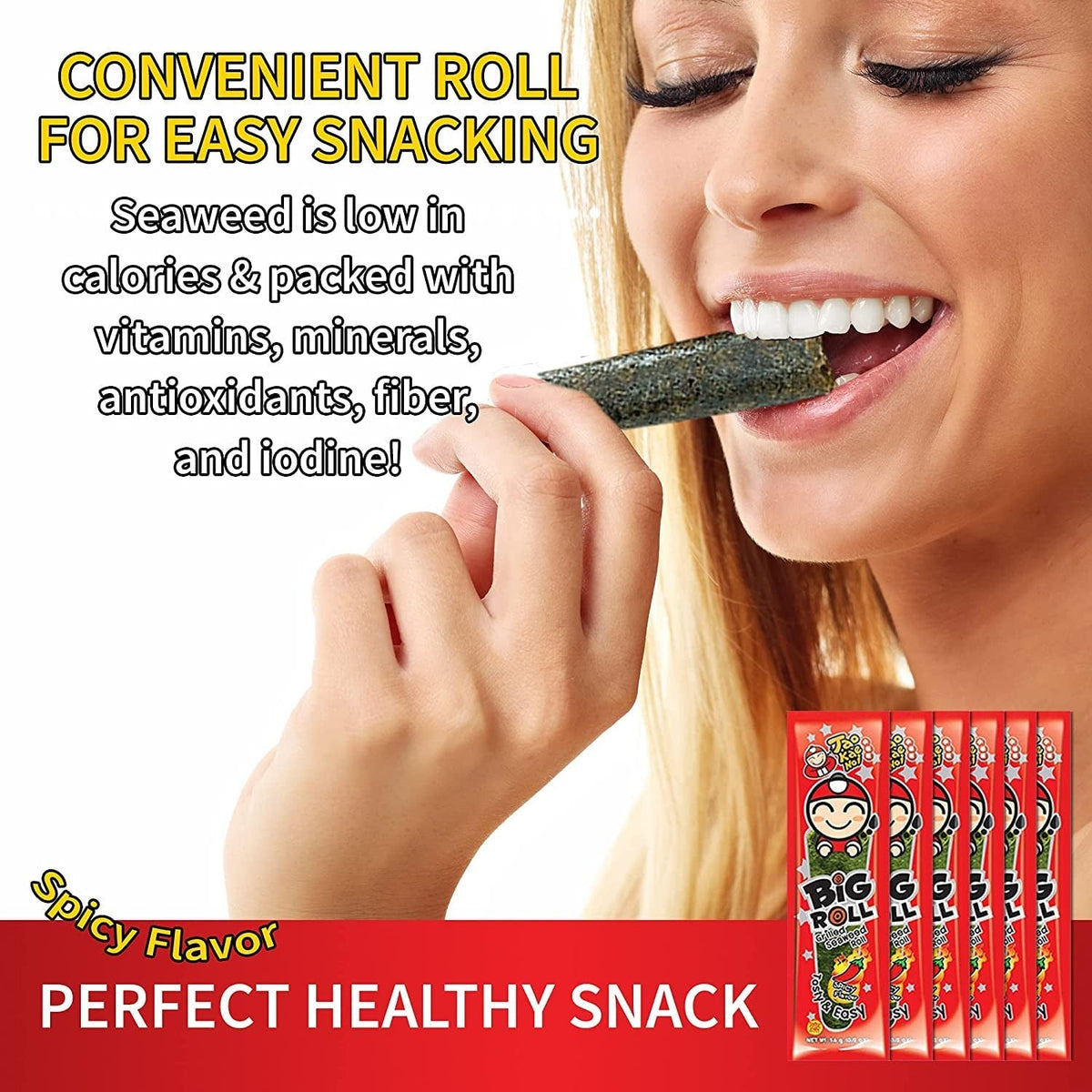 Big Roll Grilled Seaweed Rolls, Spicy (6 CT)