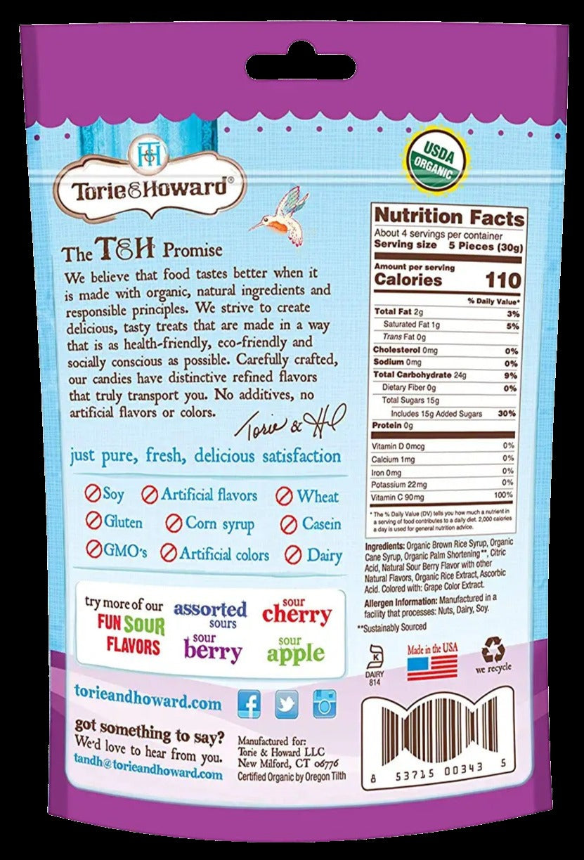 Organic Sour Berry Chewie Fruities