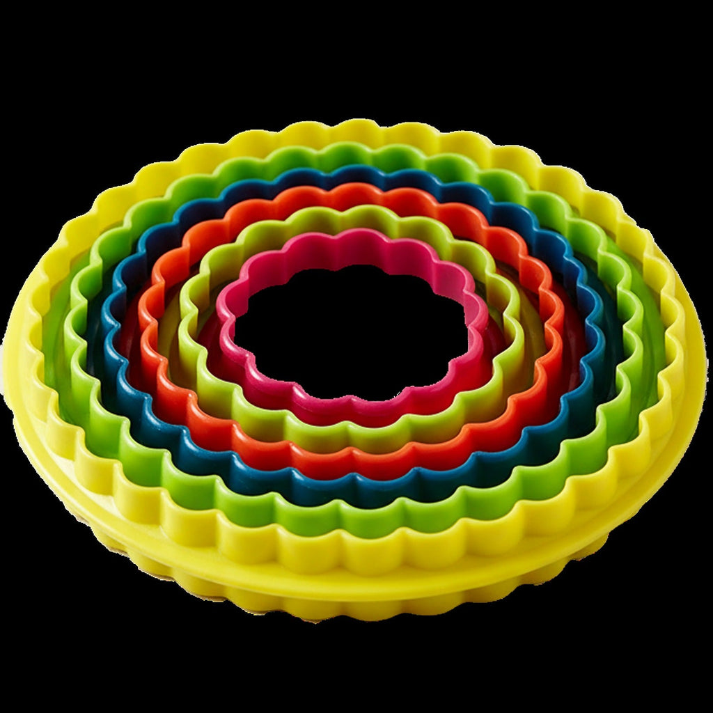 Circular Cookie Cutter Set - Assorted Colors (6 Piece)