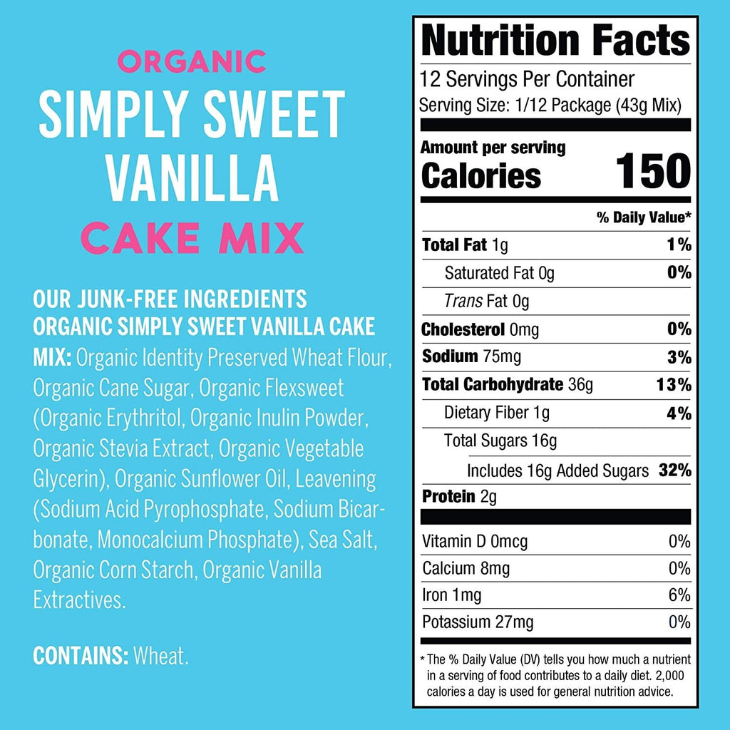 Organic Vanilla Cake Mix