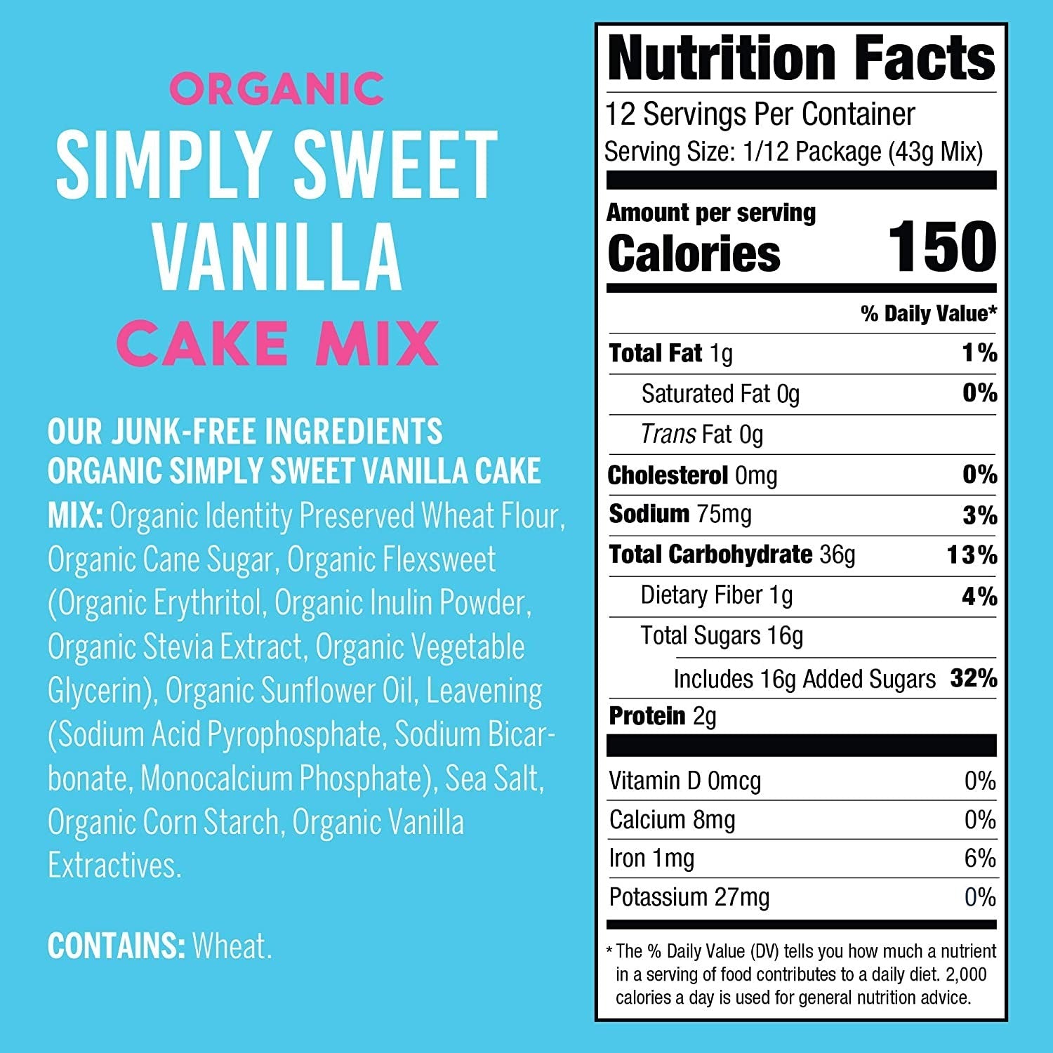 Organic Vanilla Cake Mix